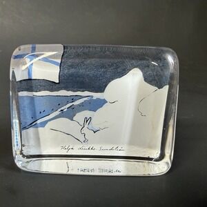 Winter In Finland Bunny Glass Card Heljä Sunström Iittala Arabia Finland 2003